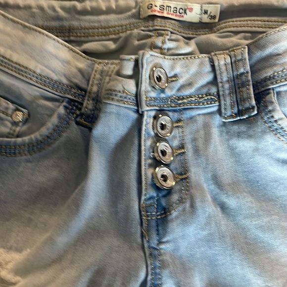 G-smack denim size medium 38 Light blue and white wash super distressed - Picture 5 of 8
